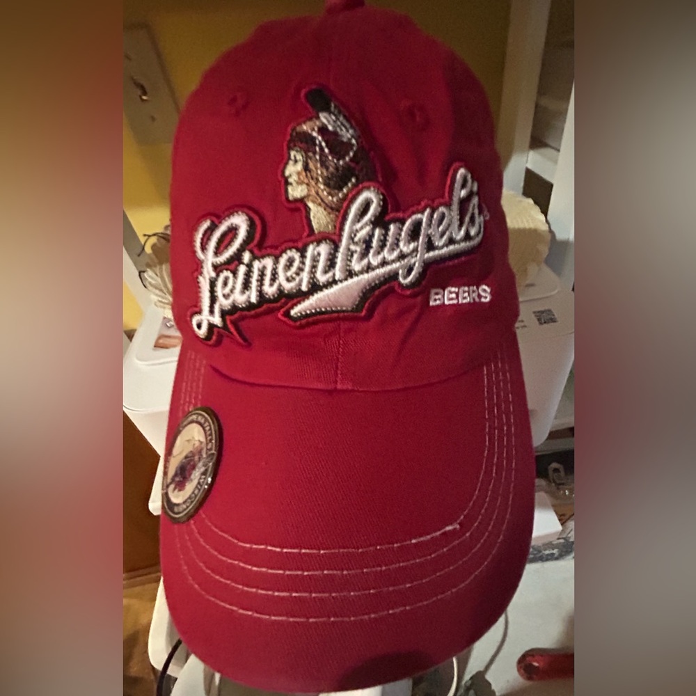 Leinenkugel's Baseball Cap Vintage Logo CHROME BEER OPENER UNDER CAP